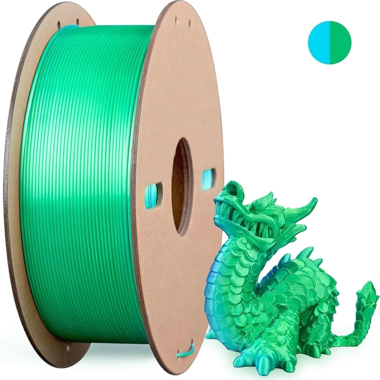 Multicolor 3D Printer Filament,Dual/Tri/Twist/Magic Color 1.75mm PLA Shiny Printing Filament,250g(0.55lbs) Fit FDM 3D Printer
