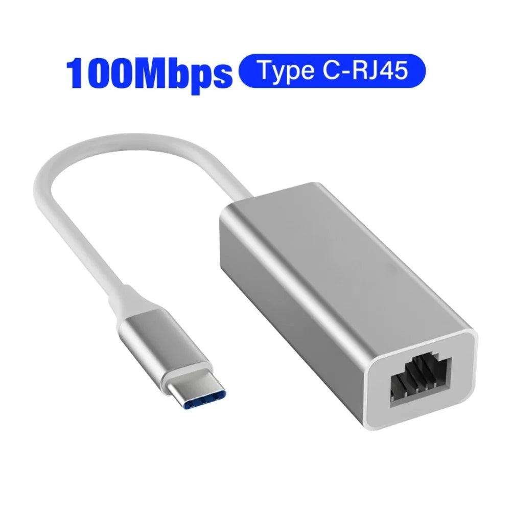 USB Type-C To RJ45 100/1000Mbps Lan Internet Cable USB Type C Ethernet Adapter Network Card For MacBook PC Windows XP 7 8 10 LUX