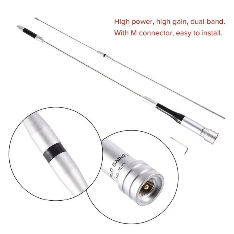 High Gain Antenna Diamond SG-7500 Dual Band VHF/UHF 144/430MHz Stainless Steel 150W 3.5/6.0dBi Antenna for Ham Car Mobile Radio