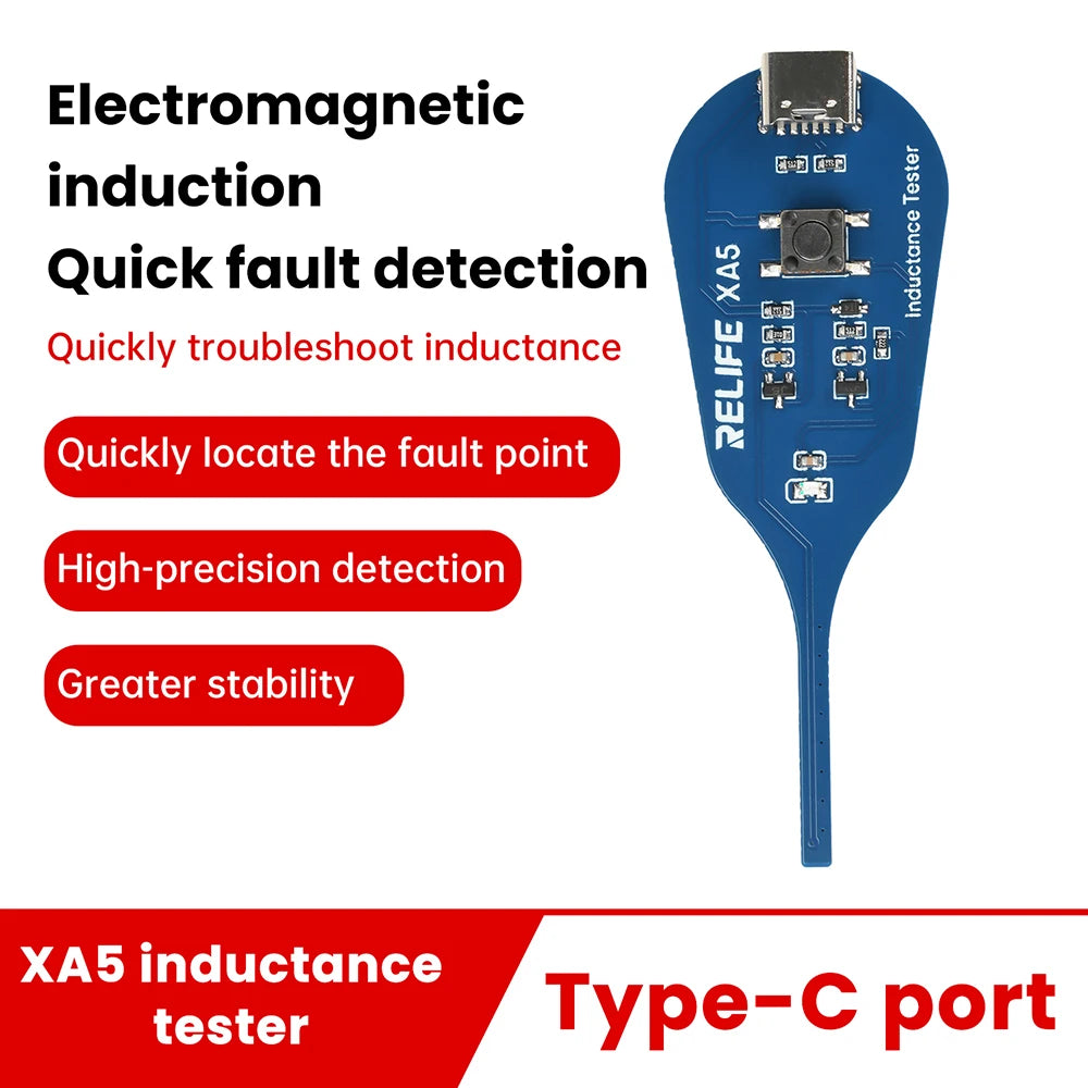 XA5 Motherboard Coil Tester for PC Repair Electromagnetic Induction Quick Fault Check Coil Tester Inductor Detector Tools