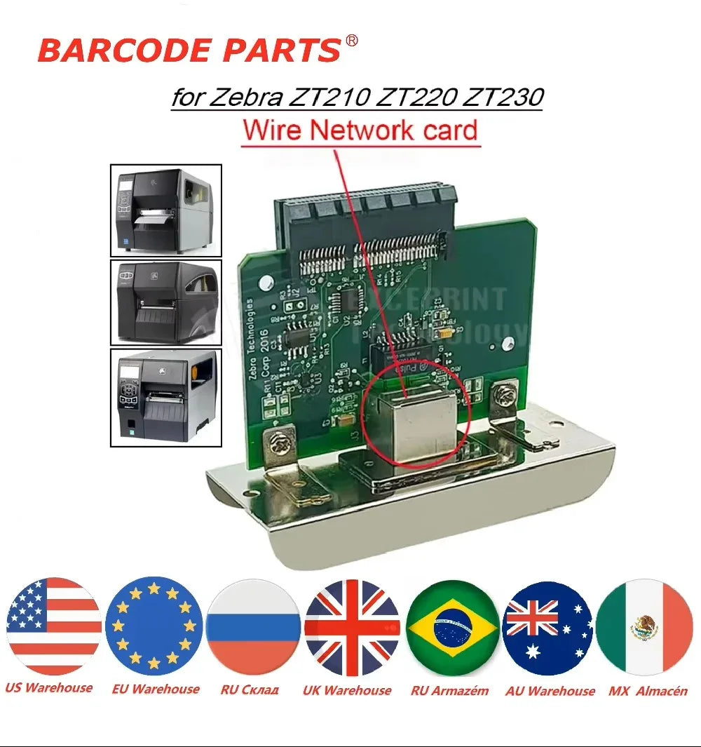 Barcode Print Server Network Card For Zebra ZT210 ZT220 ZT230 Printer P1038204