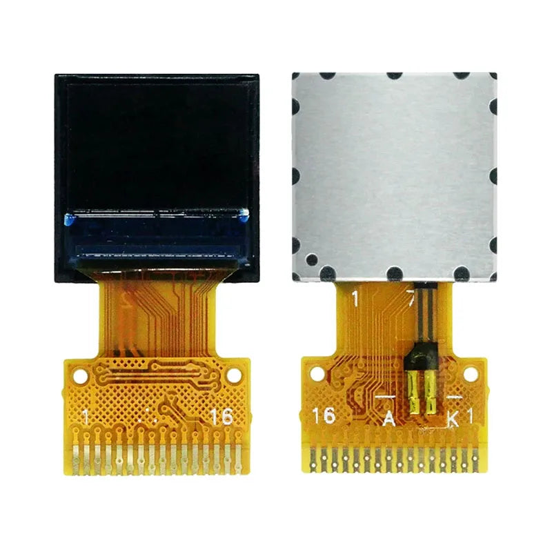 0.42 Inch TFT LCD Display Module, ST7735, 96x54 Color Square Screen, SPI Interface, 16-Pin Solder Pad Small LCD Screen