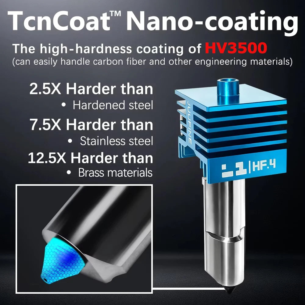 Upgrade TcnCoat for Bambu Lab X2D P2S H2D H2S Hotend High Flow Bambulab Nozzle 0.4 0.6 0.8 Hot End Quality Assurance Accessories