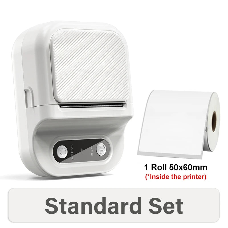 Support 12-57mm Width Mini Thermal Label Printer Self-adhesive Paper Portable Inkless Printer Bluetooth Sticker Tag Label Maker