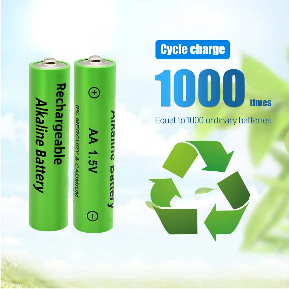 1.5V AA Rechargeable Alkaline Battery 3000mah For Torch Toys Clock MP3 Radio Video Game Digital Camera AA AAABattery