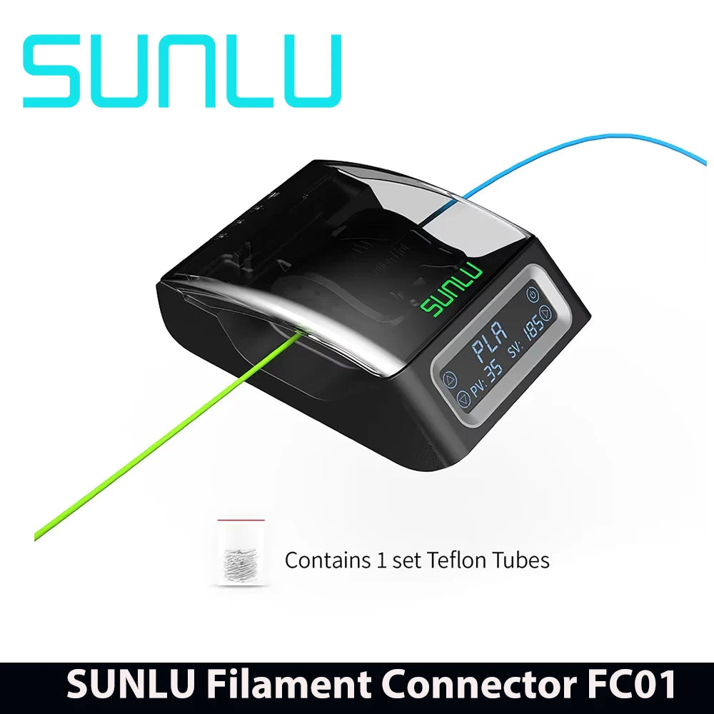 SUNLU FC01 Filament Connector ABS/PA /PC/PLA/PETG/PCLRecycled Filament Tails Multiple Consumables One Click welding