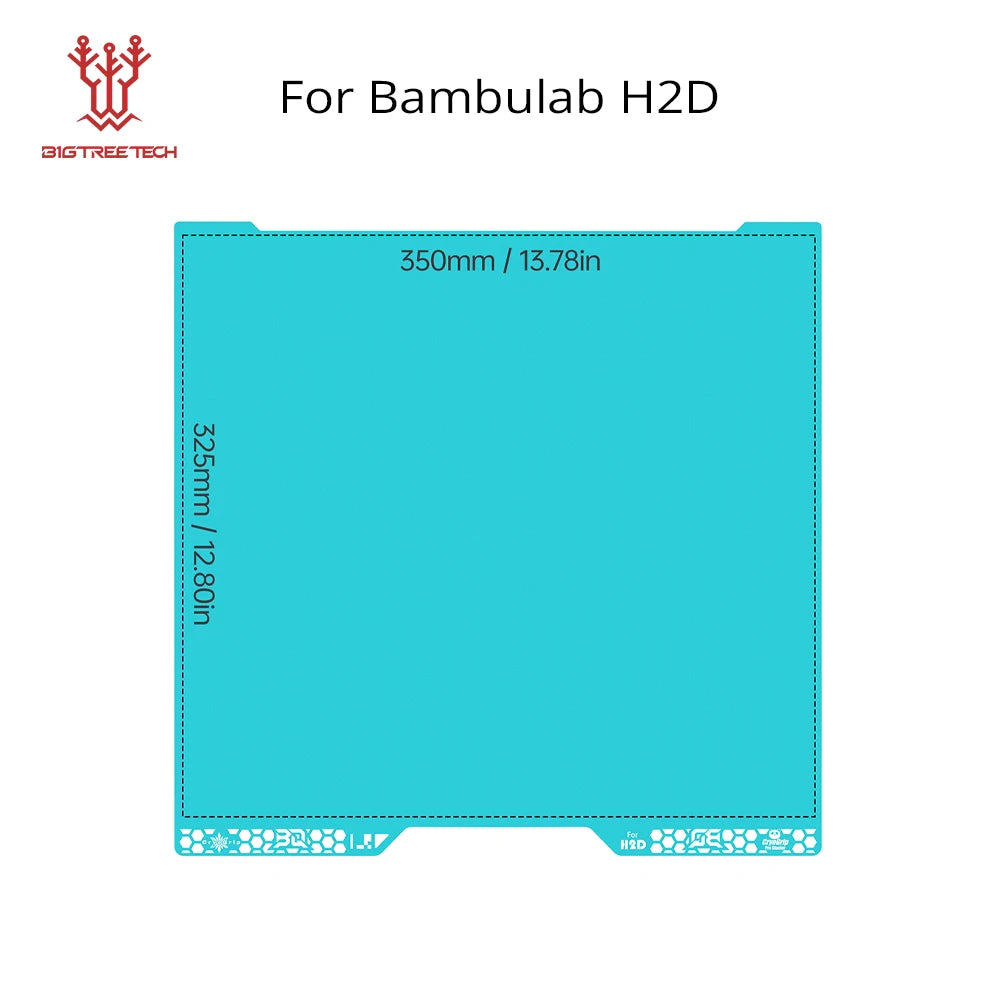 BIQU Panda Build Plate CryoGrip Pro Coating No Clog Spring Steel Double-sided for BambuLab X2D Voron Kobra Ender K1 3D Printer