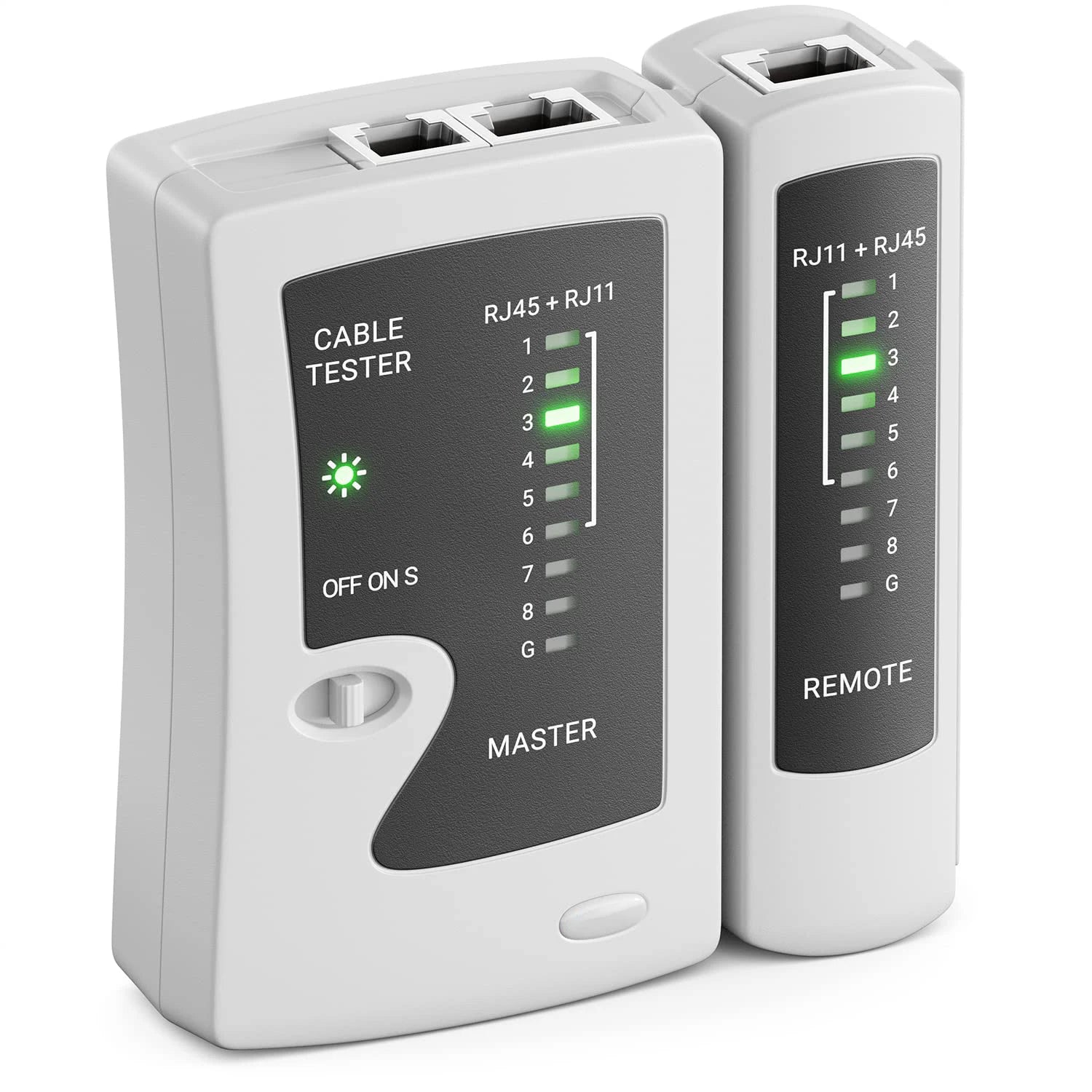 ZOERAX Network Ethernet Cable Tester for LAN RJ45 Cat5 Cat5e Cat6 Cat6a Cat7 UTP/Shielded Cable and RJ11 RJ12
