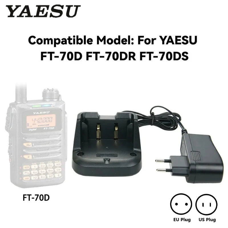 YAESU FT70D Rapid Battery Charger Two Way Radio SBR-24LI for FT-70D FT70DR FT70DS Walkie Talkie Charging Accessory