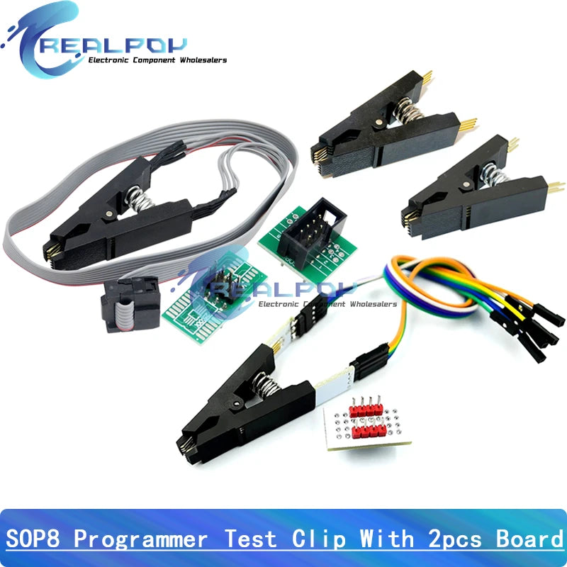 CH341A / CH341B 24 25 Series EEPROM Flash BIOS USB Programmer Module SOP8 SOP16 SOIC8 SOIC16 Test Clip Programmer Testing Clamp