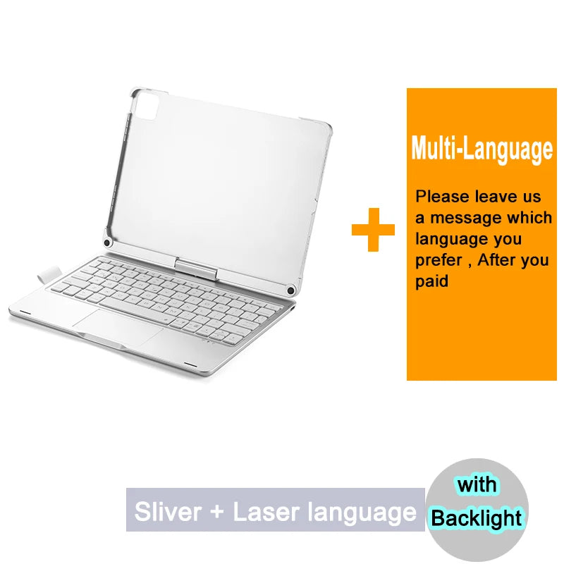 Bluetooth Magic Keyboard Case For iPad Pro 11 2022 2021 2020 2018 Air 5 4 10.9 6 7 8 11 inch 2026 2025 2024 Tablet Case Keyboard