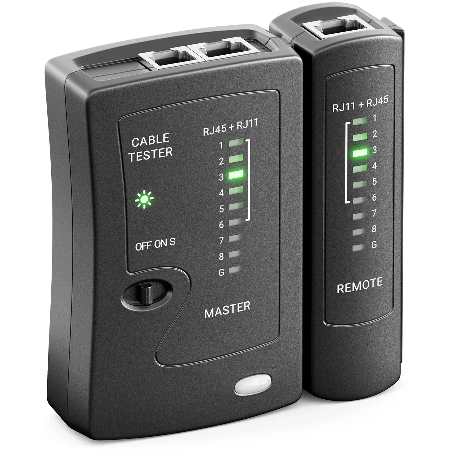ZOERAX Network Ethernet Cable Tester for LAN RJ45 Cat5 Cat5e Cat6 Cat6a Cat7 UTP/Shielded Cable and RJ11 RJ12