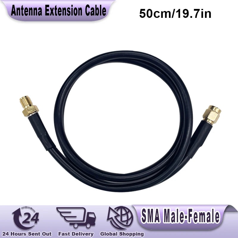 50/60/100cm Antenna Extension Cable AR-148/152 SMA Male-Female Radio Coaxial Cable For Baofeng UV-5R UV-9R UV-82 Walkie Talkie