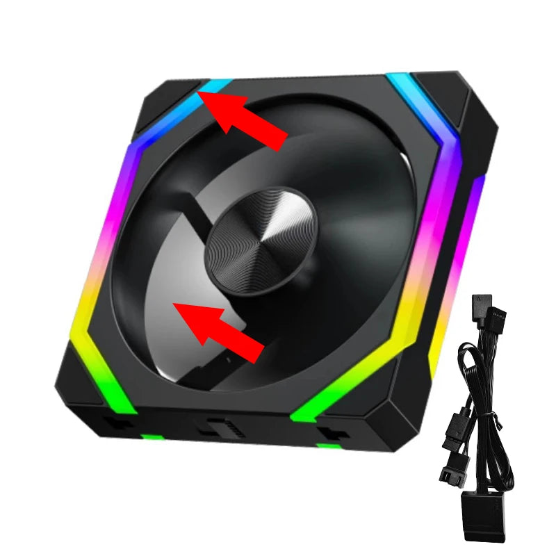 JUMPEAK CS120 ARGB Cooling Fan 360mm 240mm Modular Stackable Splicing PWM Silent 120mm RGB Fans For Gaming PC Case Water Cooler