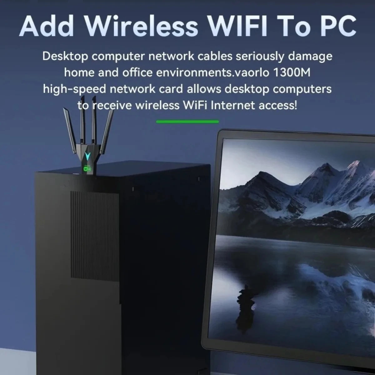 1300Mbps USB WiFi Bluetooth 5.4 Adapter Dual Band 2.4G/5Ghz Wireless Network Card Wireless Receiver WiFi Dongle for PC Laptop