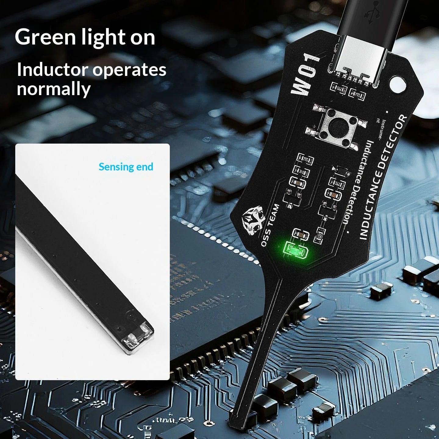 Upgraded W01 Inductance Tester Electromagnetic Induction Coil Detector Fast Circuit Board Fault Testing Tool