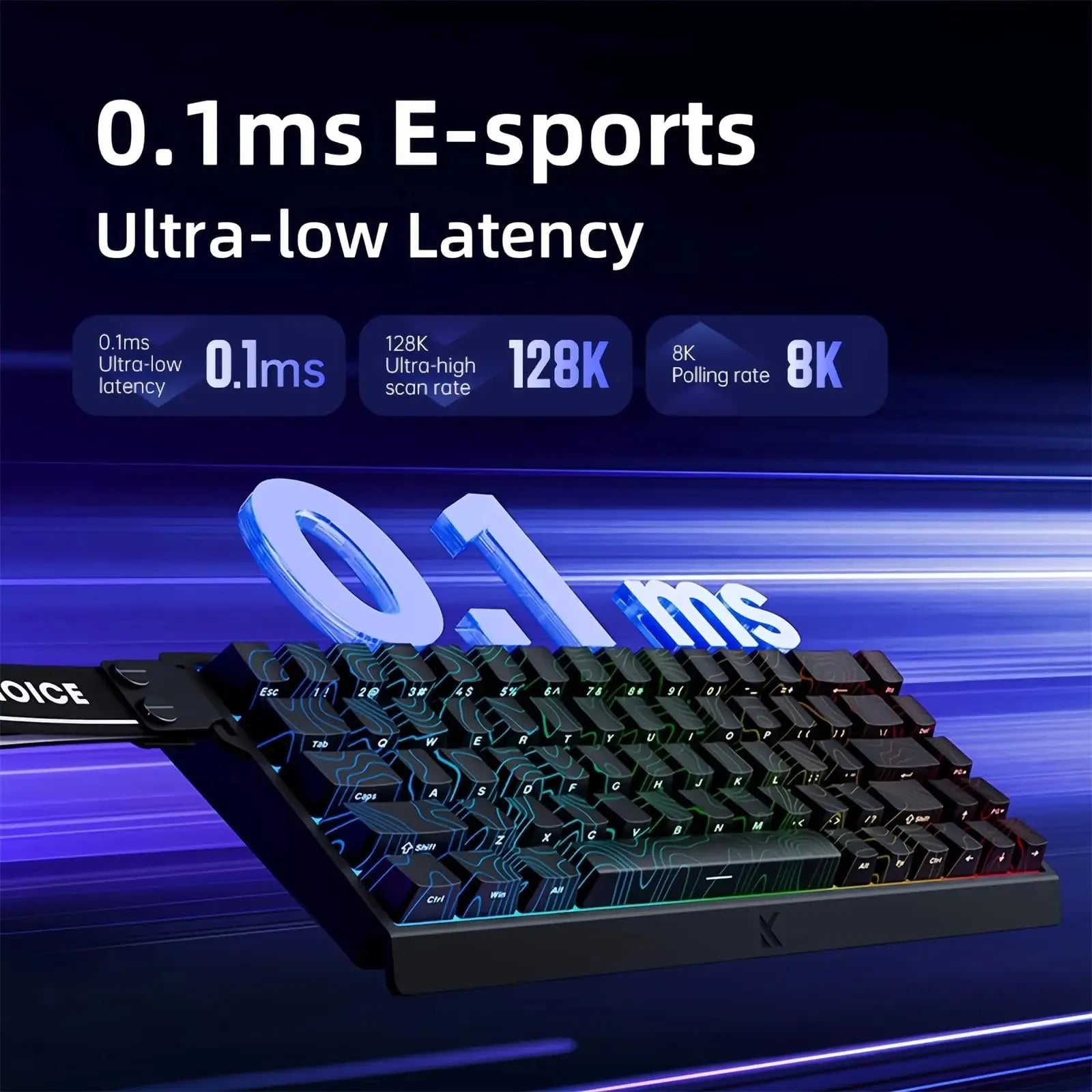 MCHOSE ACE 68 Wired Magnetic Switch Gaming Keyboard Hall Effect Rapid Trigger Programmable RGB 8K Hz DKS/MT/TGL/RS/SOCD Keyboard