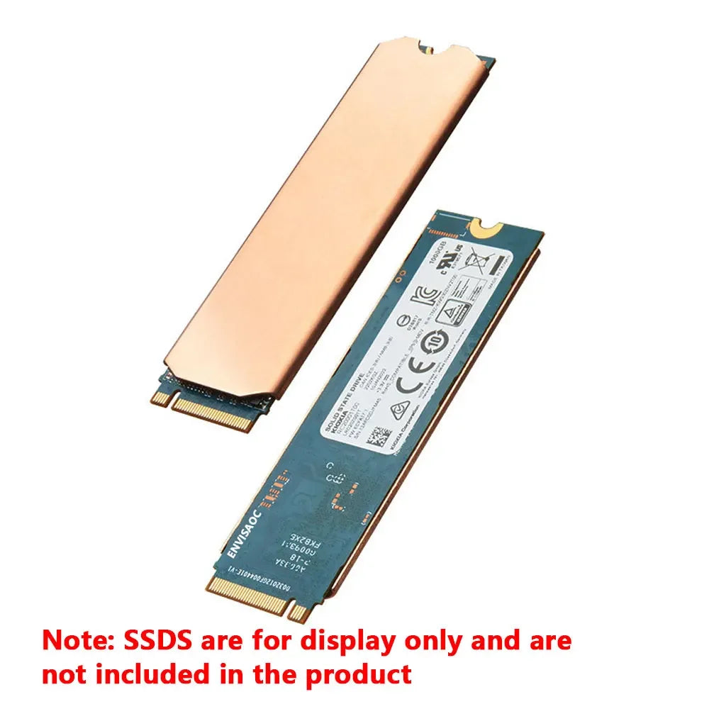 M.2 NVME 2280 2242 2230 SSD Heatsink Copper PS5 Radiator Solid State Drives Cooler Silicone For Laptop PC M2 2280 NGFF PCI-E SSD