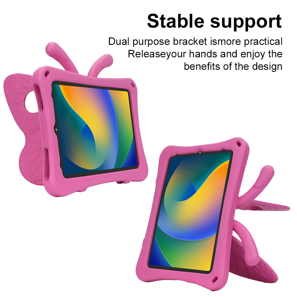 3D Butterfly Case For iPad 10.9 7th 8th 9th 10th 11" Air 5 4 3 2 1 Pro 10.5 9.7 Kids EVA Cover For iPad 2 3 4 Mini 7 6 5 4 3 2 1