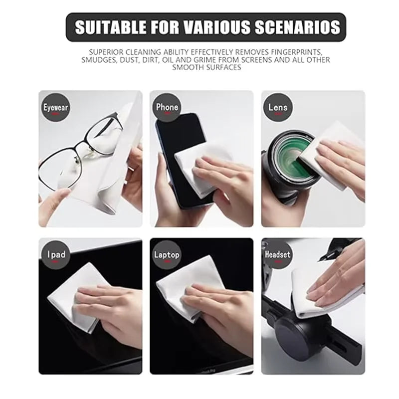 Ultra-Soft Microfiber Cleaning Cloths Notebook Screen Keyboard Protector For MacBook Pro 13-14/15-16 Inch