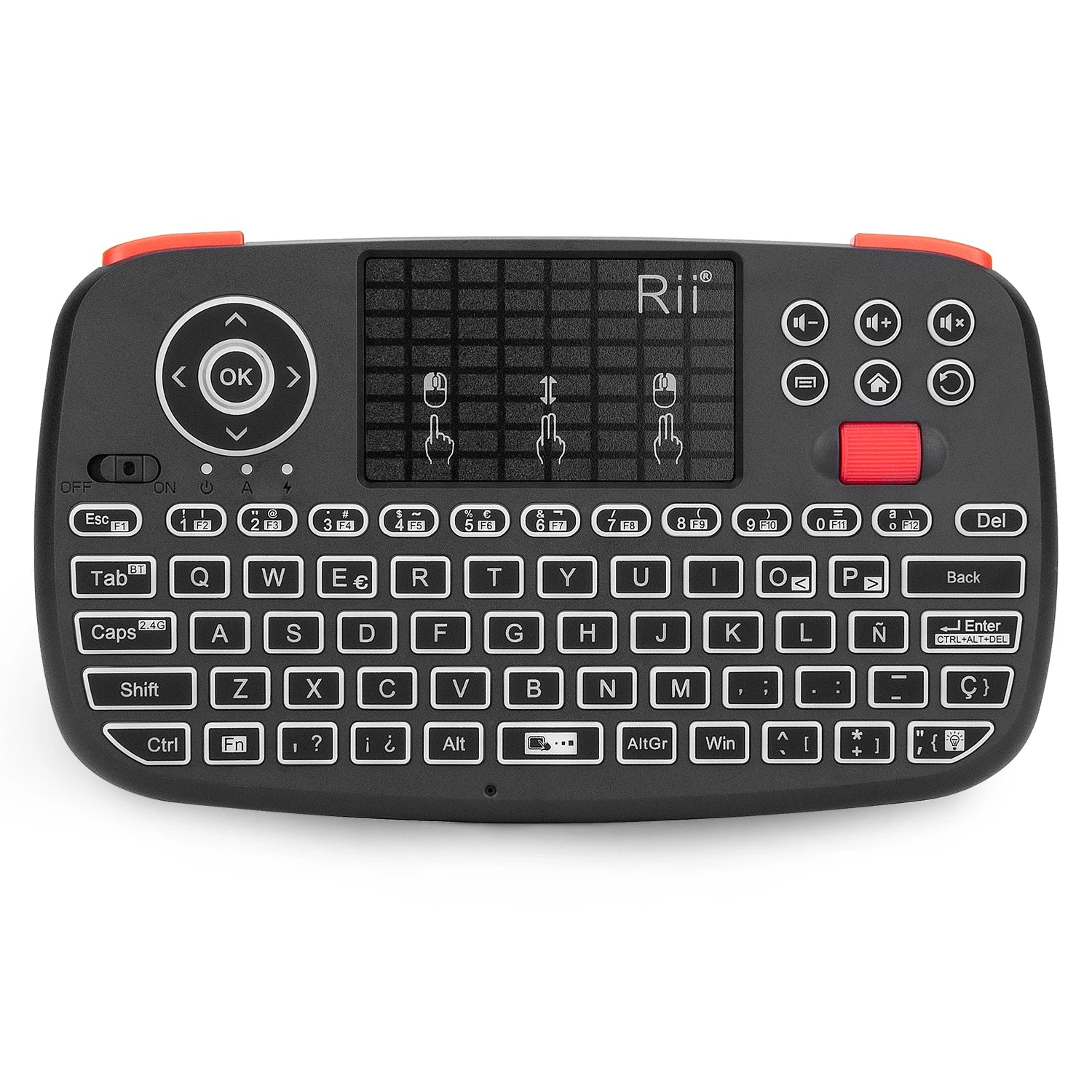 Rii I4 Mini Bluetooth Wireless Keyboard With Touchpad 2.4GHz Backlit Mouse Remote Control For Windows Android TV Box Smart TV