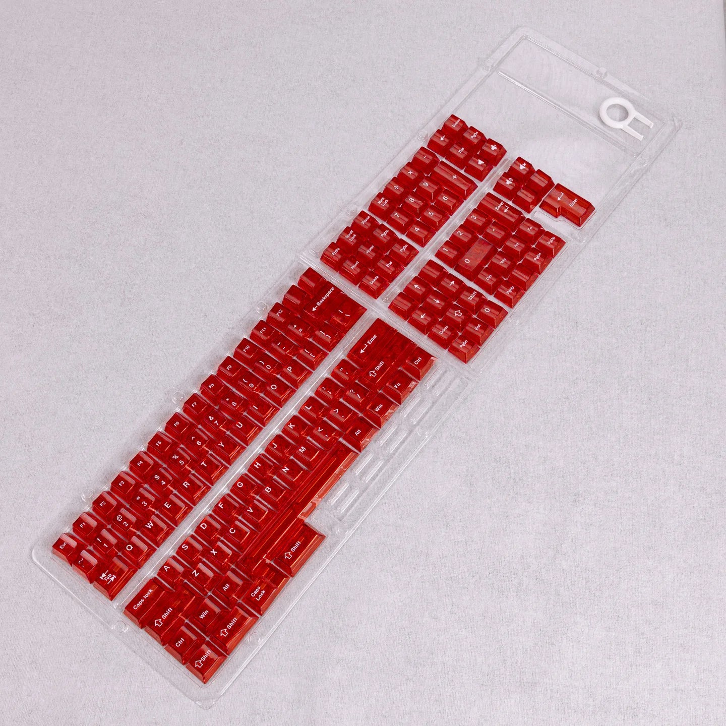 130 Keys Black Full Transparent PC Keycaps UV Printing Clear Crystal Key Caps Cherry Profile for MX Switches Gaming Keyboard