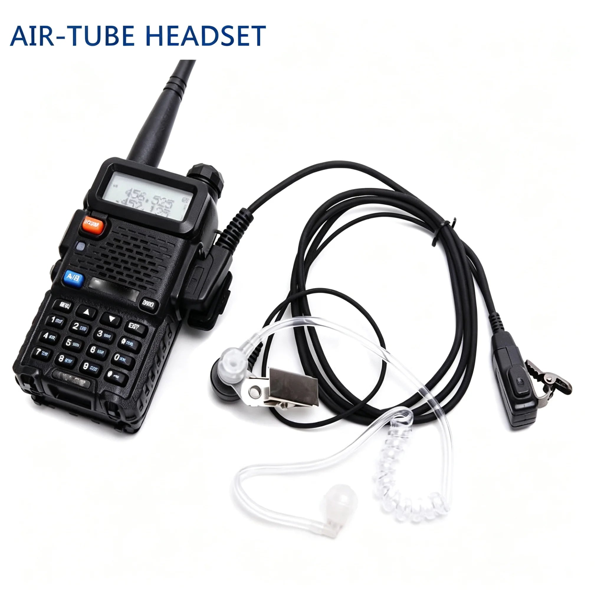 5pcs Walkie Talkie Earphones K-head 2 Pin Universal Air Duct Headset Cable for Baofeng UV5R  QUANSHENG
