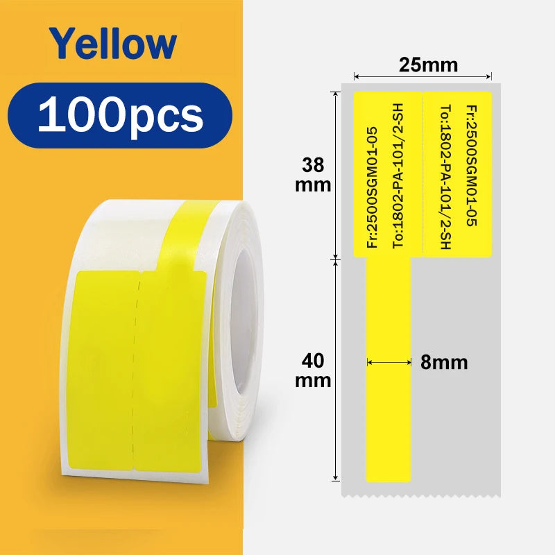 【Cable Wire Sticker】M110 M200 M220 MAKER F-Type Label Self-Adhesive Cable Electric Flexible Labels