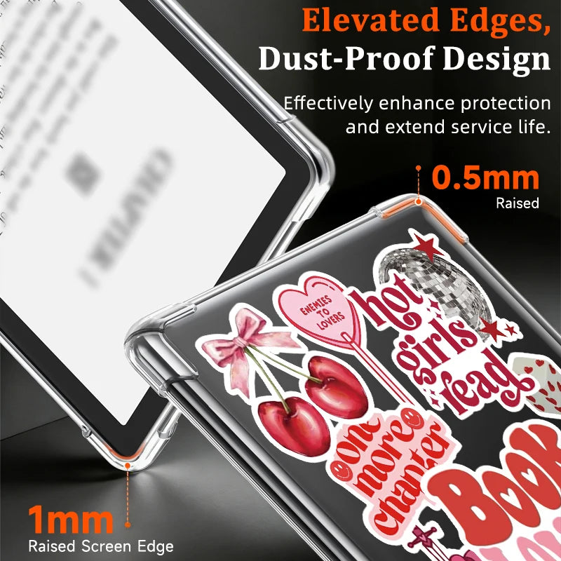 Slim clear TPU case for kobo, Kindle Paperwhite 12/5, 10/11th.Ultra-thin,transparent,shockproof protective cover for e-readers.