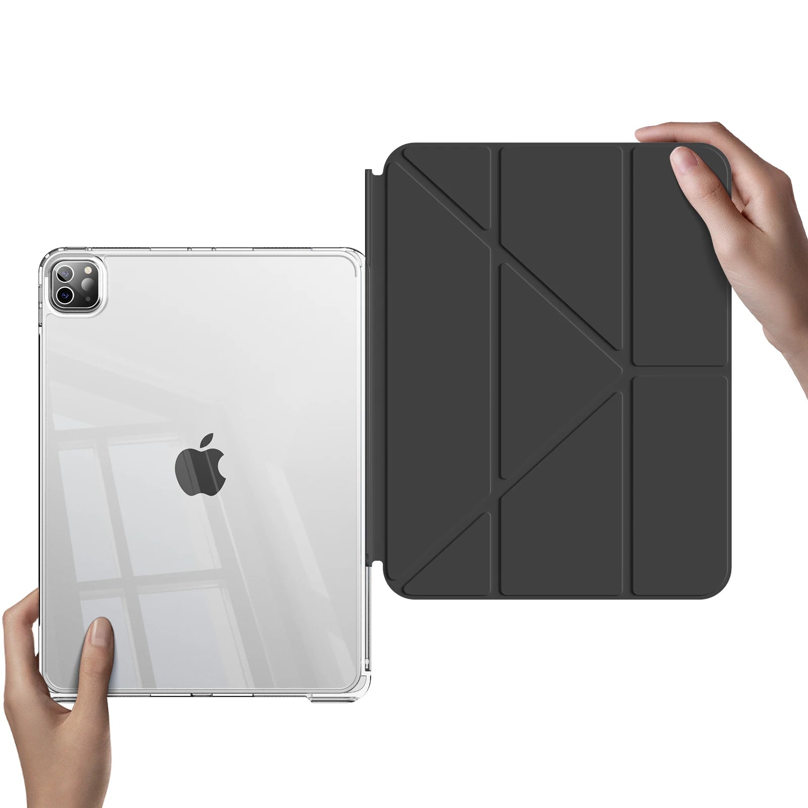ZOYU For iPad for iPad Pro 11 12.9 Sliding Detachable Acrylic Cover,for iPad 10th 10.9 Air 11 Air 4/5 10.2 7/8/9 th mini 6 Case