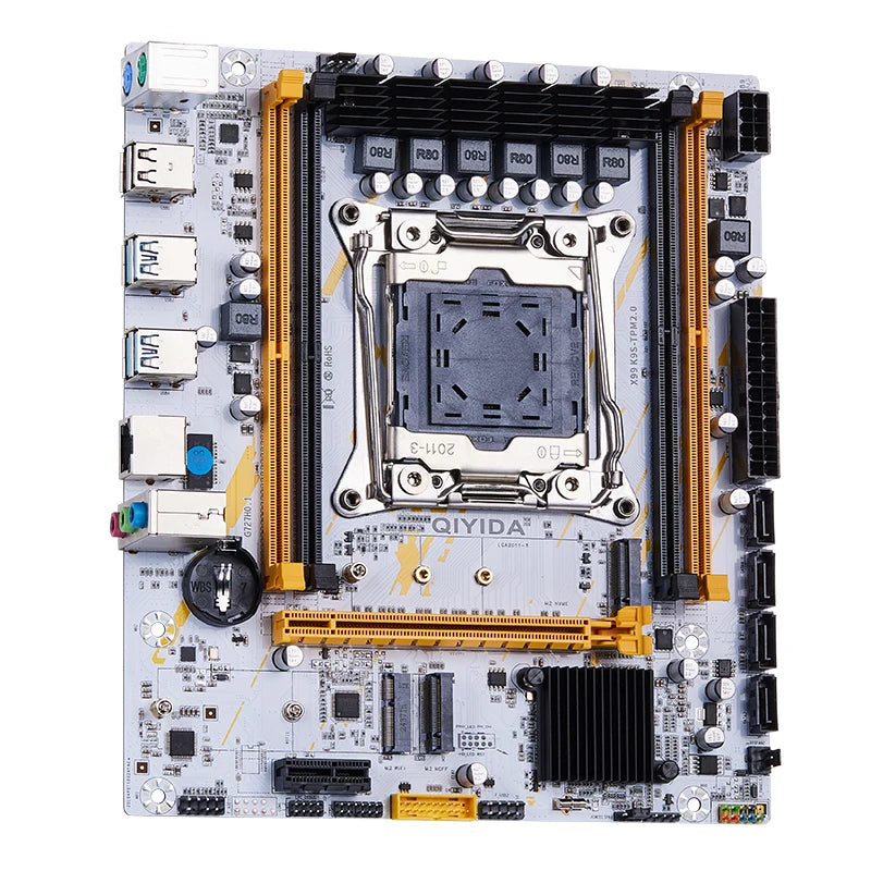 QIYIDA X99 motherboard LGA 2011 3 X99 C612chip with M.2 slot Support DDR4 Memory SATA3.0 USB3.0 PCI16X tpm2.0 msi14pin