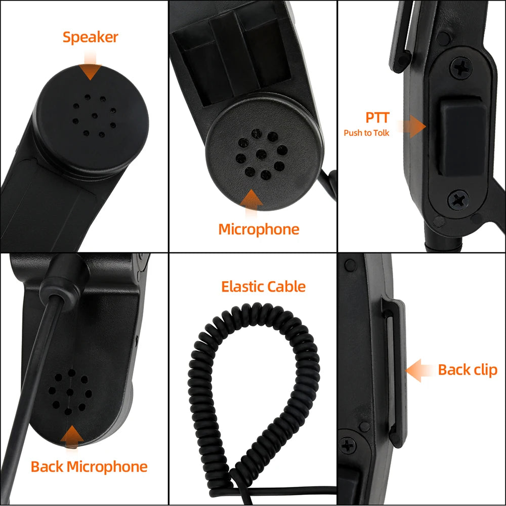 Handheld Microphone Emergency Communication Microphone for Xiegu G106 G106C Short Wave HF Transceiver Radio Moving Coil Mic