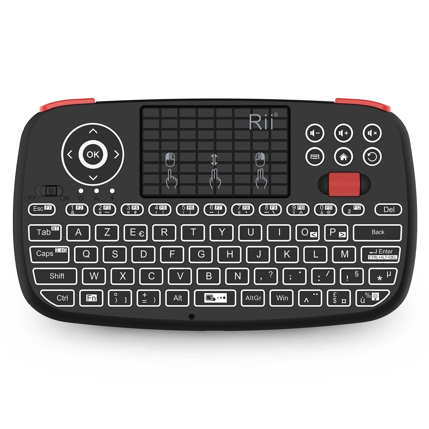Rii I4 Mini Bluetooth Wireless Keyboard With Touchpad 2.4GHz Backlit Mouse Remote Control For Windows Android TV Box Smart TV