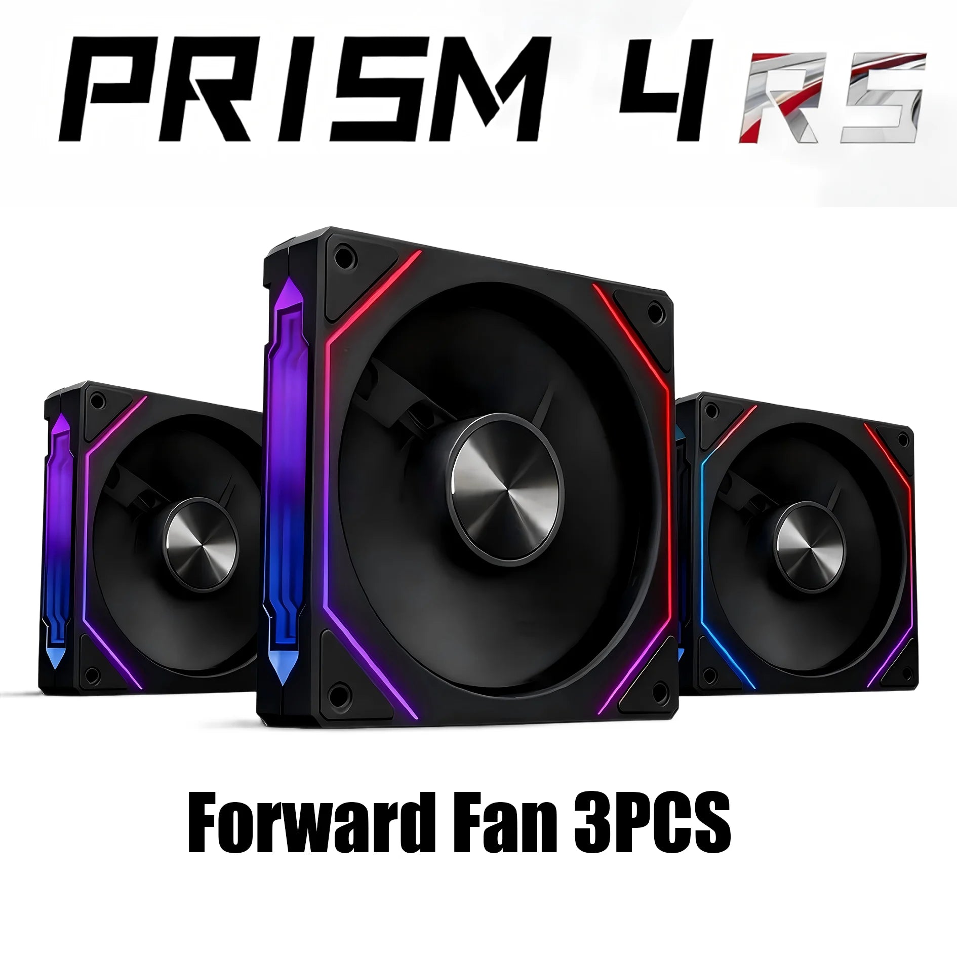 PRISM 4 RS 12cm ARGB 4 Pin Computer Case Fan Quiet Cooling 12V Large Air Volume 1200RPM for Desktop Gaming PC Build