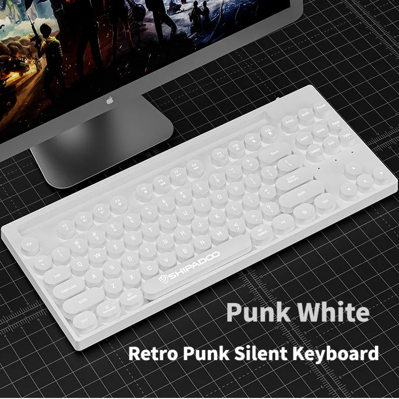 NexusClick Hot Sale 87 keys Backlit Mechanical Feel Keyboard, Wired Gaming Keyboard waterproof Luminous keycap for Laptop Office