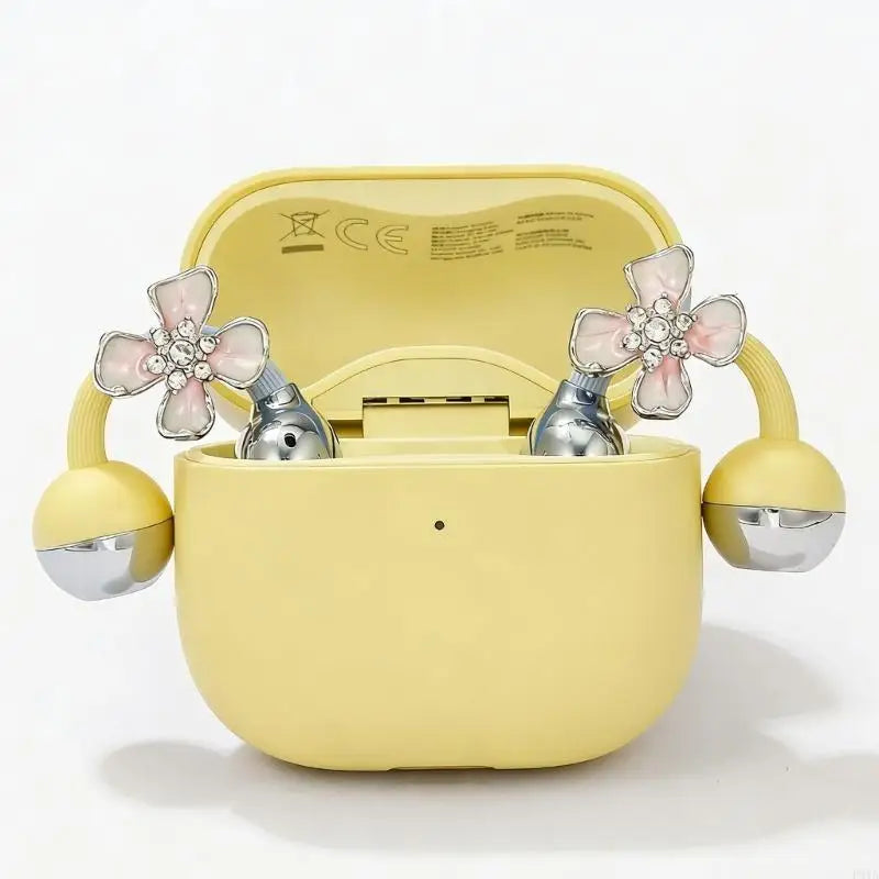 Elegant Flower Shaped Headphone Rhinestones Buckles Clip On Attachment For FreeClip 1 2 Zircons Embellishment