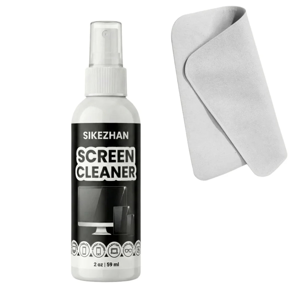 SIKEZHAN Screen Cleaner Spray 59ml with Cloth for Phone Laptop Monitor TV Glasses Tablet Dust Fingerprint Mist Cleaning Kit