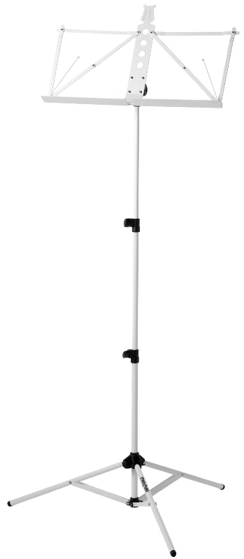 Deluxe Aluminum Music Stand w/Adjustable Tray  White