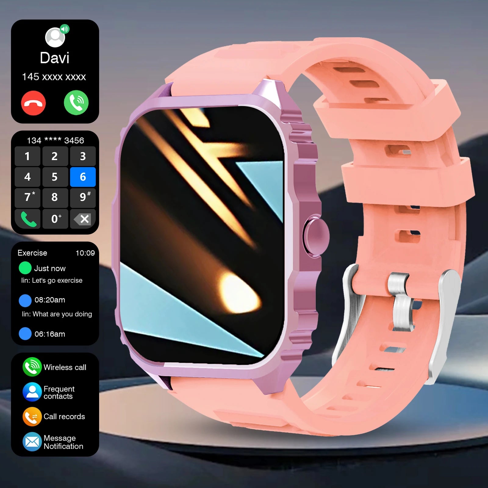 2025 Smart Watch, Answer, Make, Call, Message Preview, Sport Modes, DIY, Dial, Weather Forecast, compatible with Android and iOS