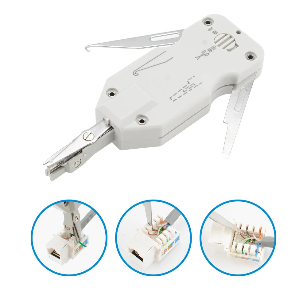 Multifunction Krone Type Network Wire Cat5 & Telephone Insertion Impact Terminal Tools 110 Punch Down Tool