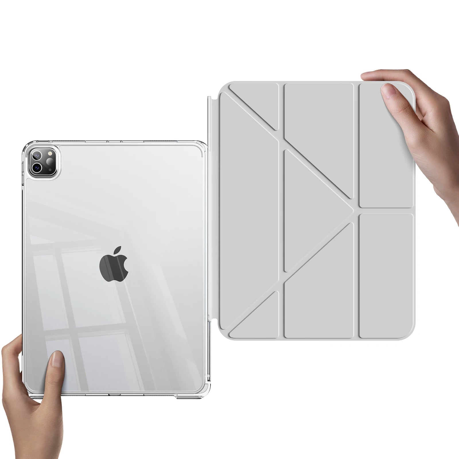 ZOYU For iPad for iPad Pro 11 12.9 Sliding Detachable Acrylic Cover,for iPad 10th 10.9 Air 11 Air 4/5 10.2 7/8/9 th mini 6 Case