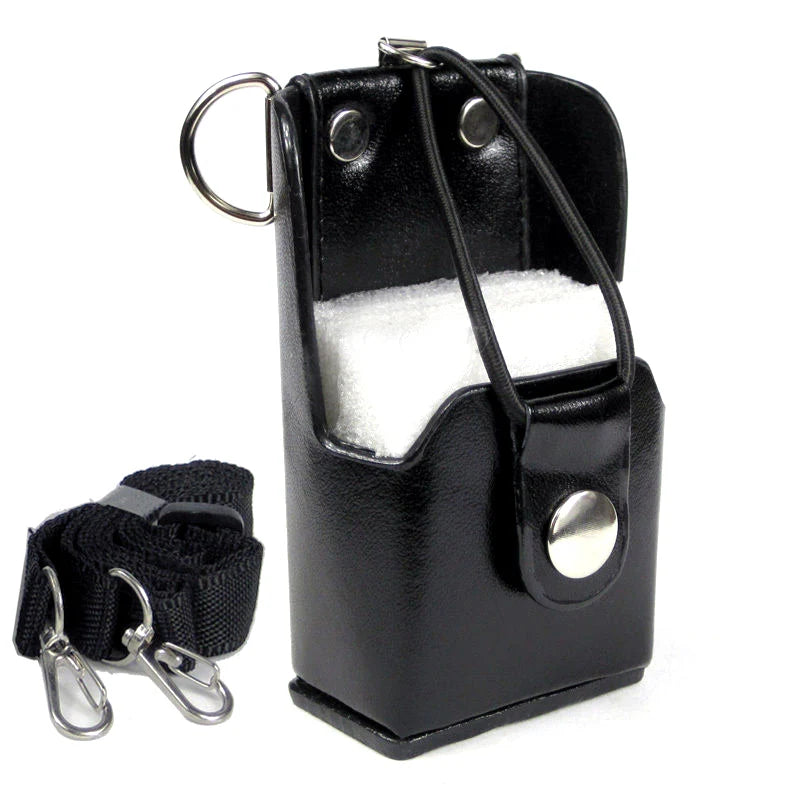 Black Hard Artificial Leather Case Holster Belt Clip for Motorola GP328 Plus GP328Plus GP388 GP344 GP638+ Radio Walkie Talkie