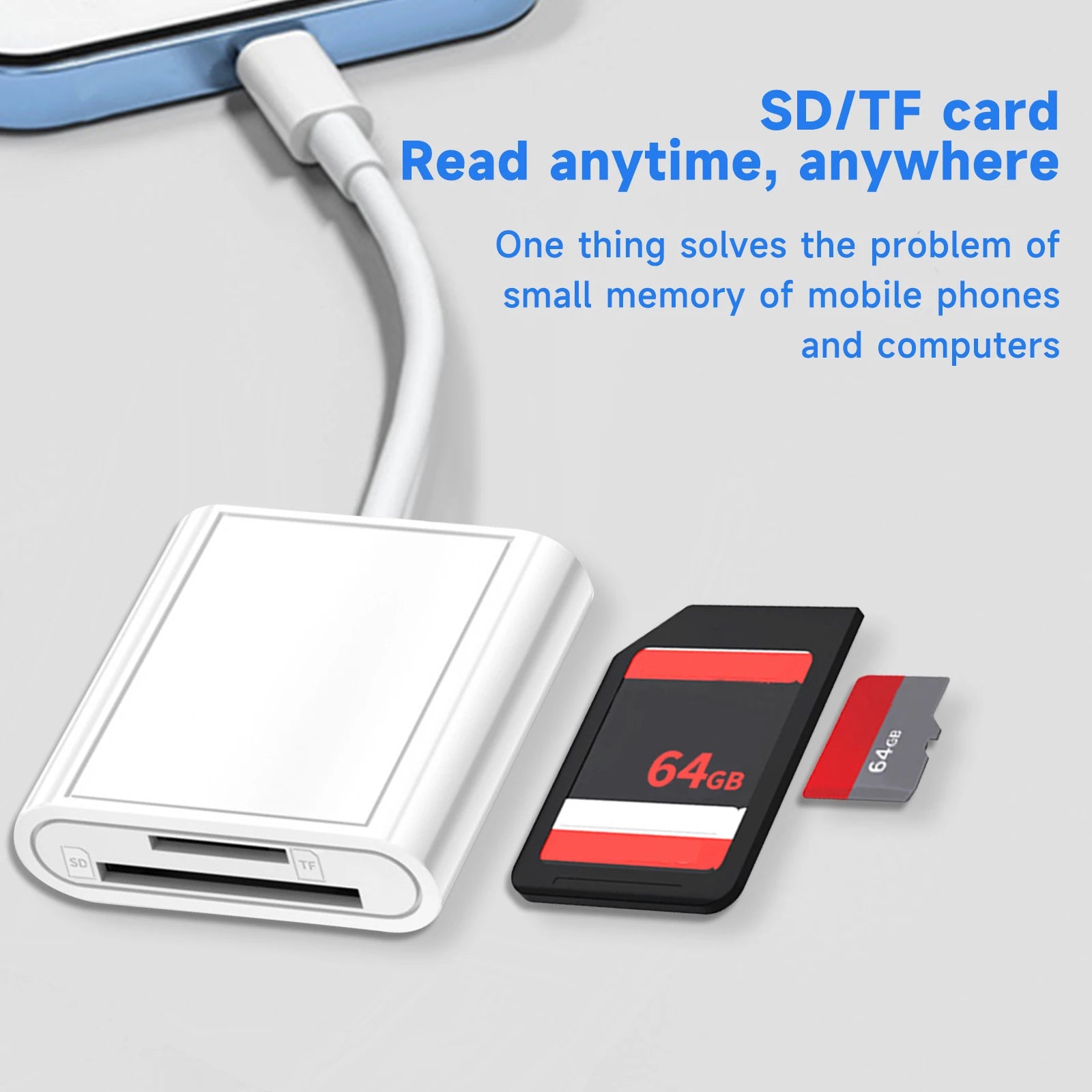 2 in 1 OTG Type C Card Reader USB Flash Drive SD/TF Memory Card Adapter for Smartphones And Tablets