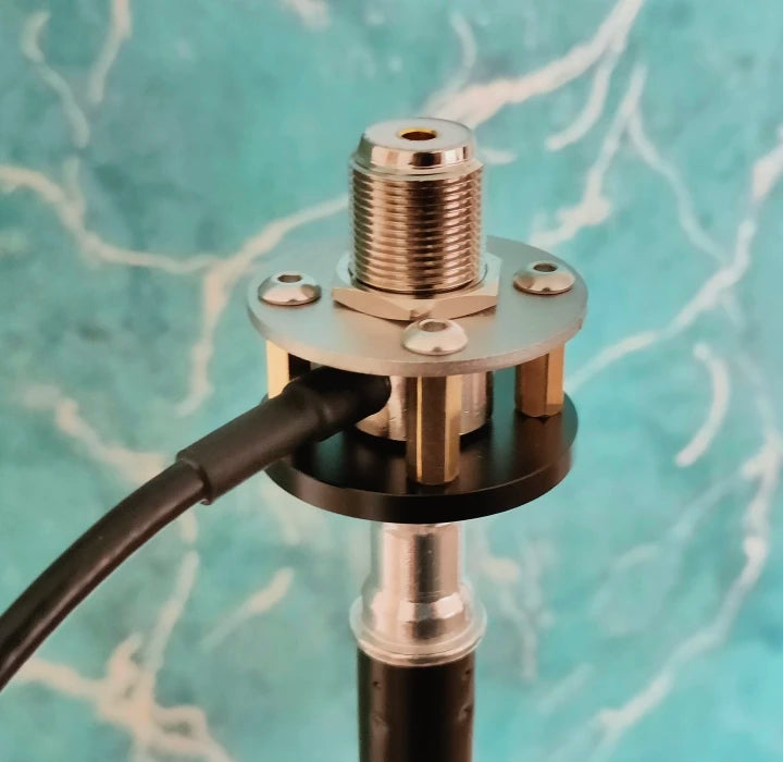 Tripod Antenna Installation Bracket Outdoor Portable M Pipe Head Base 1/4 Inch Threaded UV+Shortwave