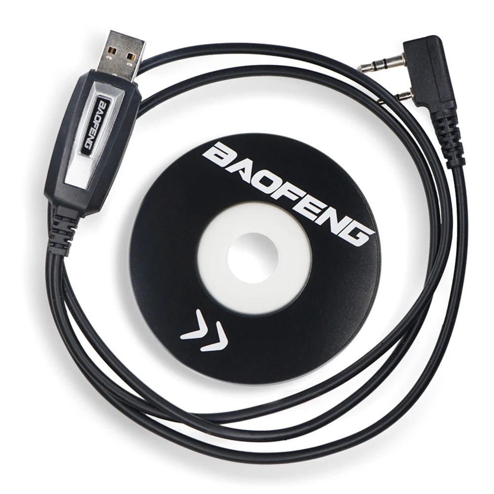 USB Programming Cable With CD For Baofeng UV-5R 888S 82 UV-S9PLUS UV-13 16/17/21 Pro USB K-type Interface Walkie Talkie Radio