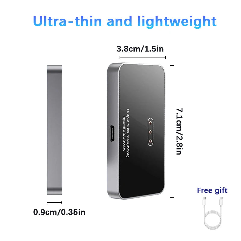 18W Magnetic Wireless Charger for iPad Pro Air 11/12.9/13 inch, Fast Smart Charger with 5.56ft USB-C Charging Cable