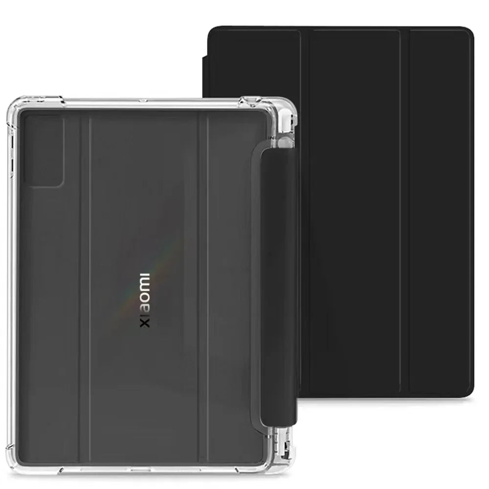 Tablet Smart Case for XiaoMI Mi Pad 8 7 6 5 Max 6S Pro 12.4 Redmi Pad SE 8.7 11 10.61 Pro12.1 '' Transparent Pencil Holder Cover