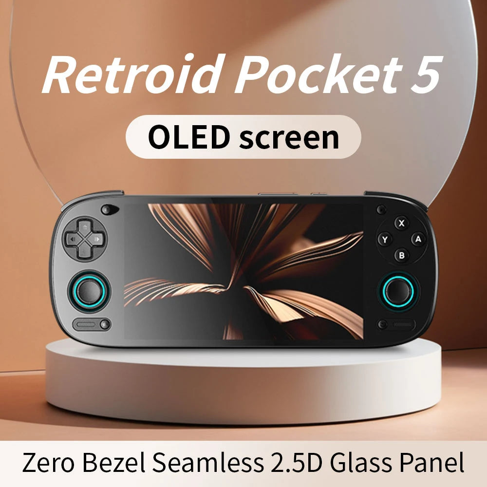 Retroid Pocket 5 Handheld Game Console RP5 Retro Games SD865 Android13 Joystick RGB Lighting Effect Active Cooling Gaming Device