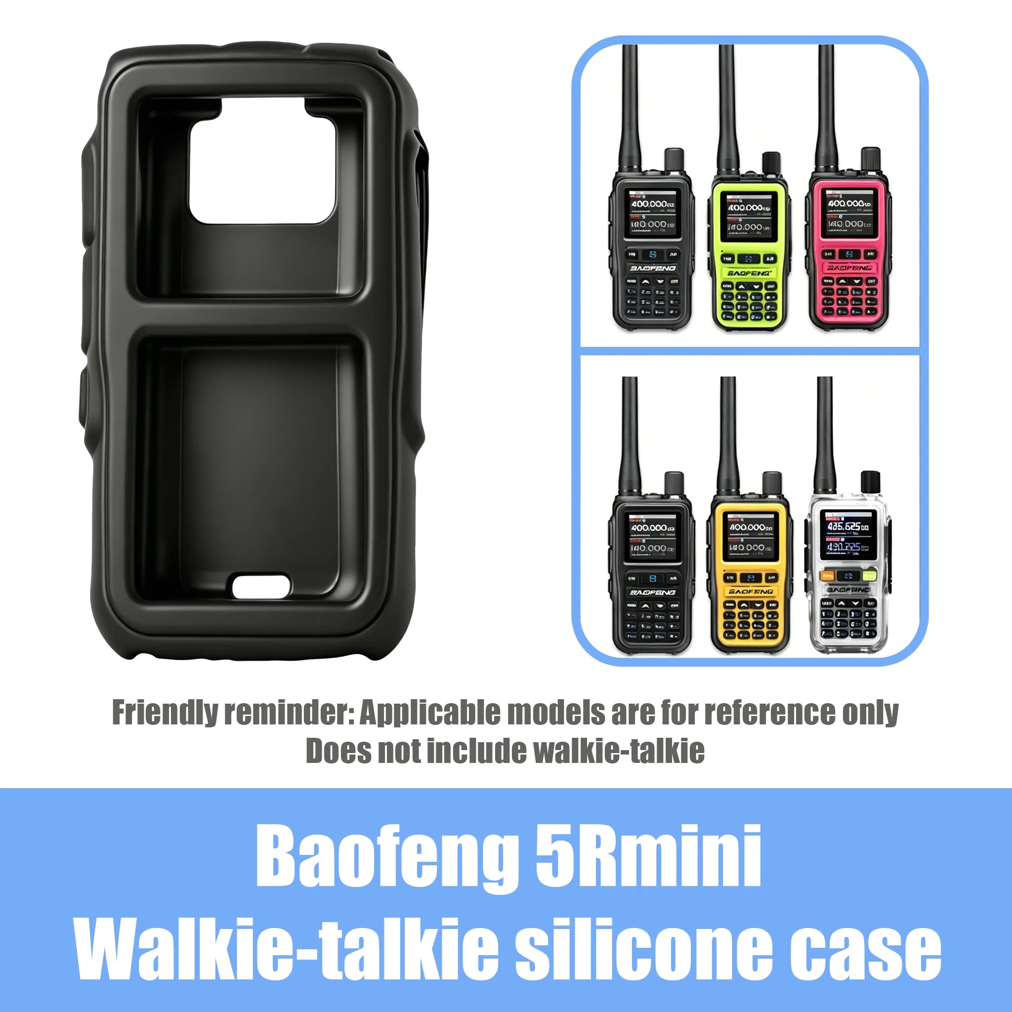 10PCS Baofeng Uv-5Rmini Walkie-Talkie Silicone Case Protective Cover, Wear-Resistant, Anti-Fall, Dust-Proof, Accessorie