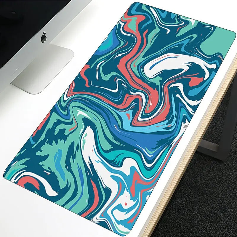 Anime Mouse Pad Large Gaming Desk Mat Extended Non-Slip Rubber Base Stitched Edge Keyboard Mat Kawaii Mousepad for Laptop Gamer